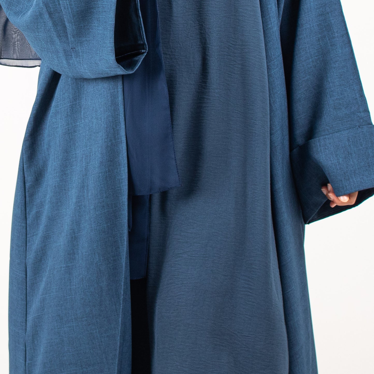 Dark Blue Open Abaya