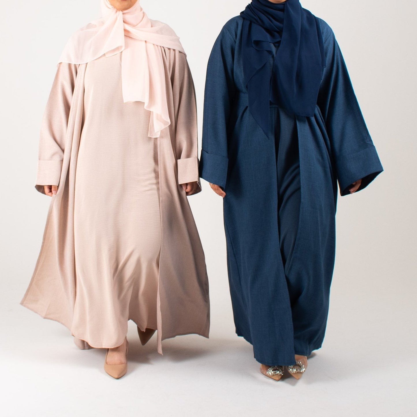 Dark Blue Open Abaya
