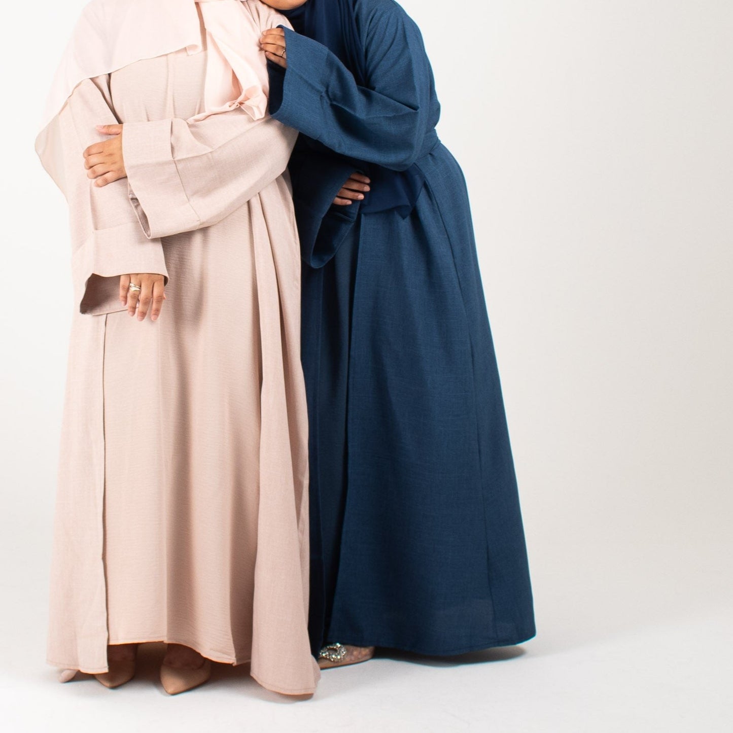 Dark Blue Open Abaya